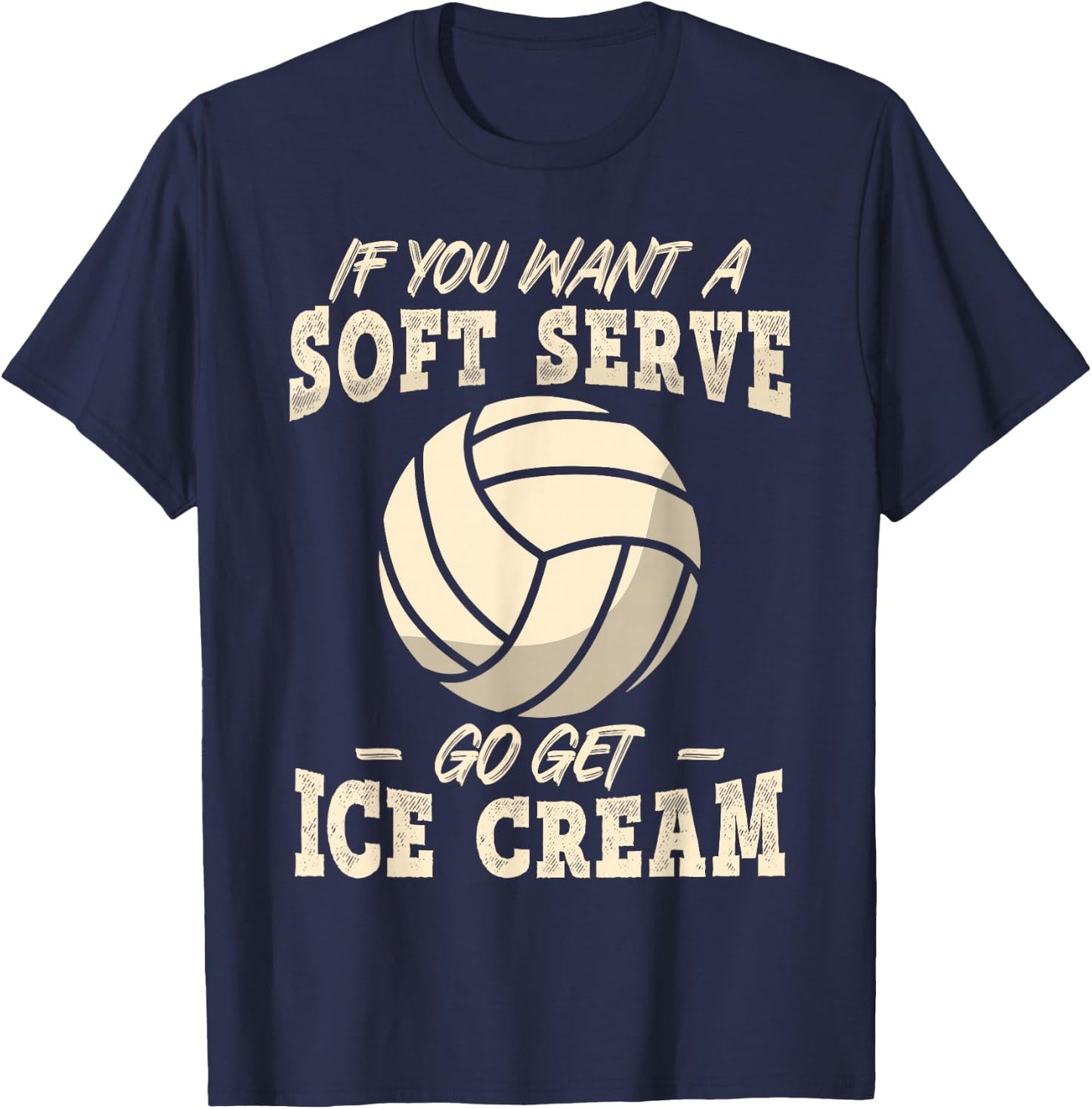 Funny Volleyball Shirt For Girls Teens Women Kids T-Shirt - T-Shirt | Navy