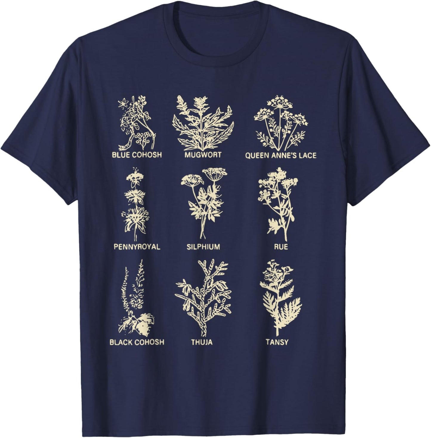 Subtle Pro Choice Rights My Body My Choice Herbs T-Shirt - T-Shirt | Navy