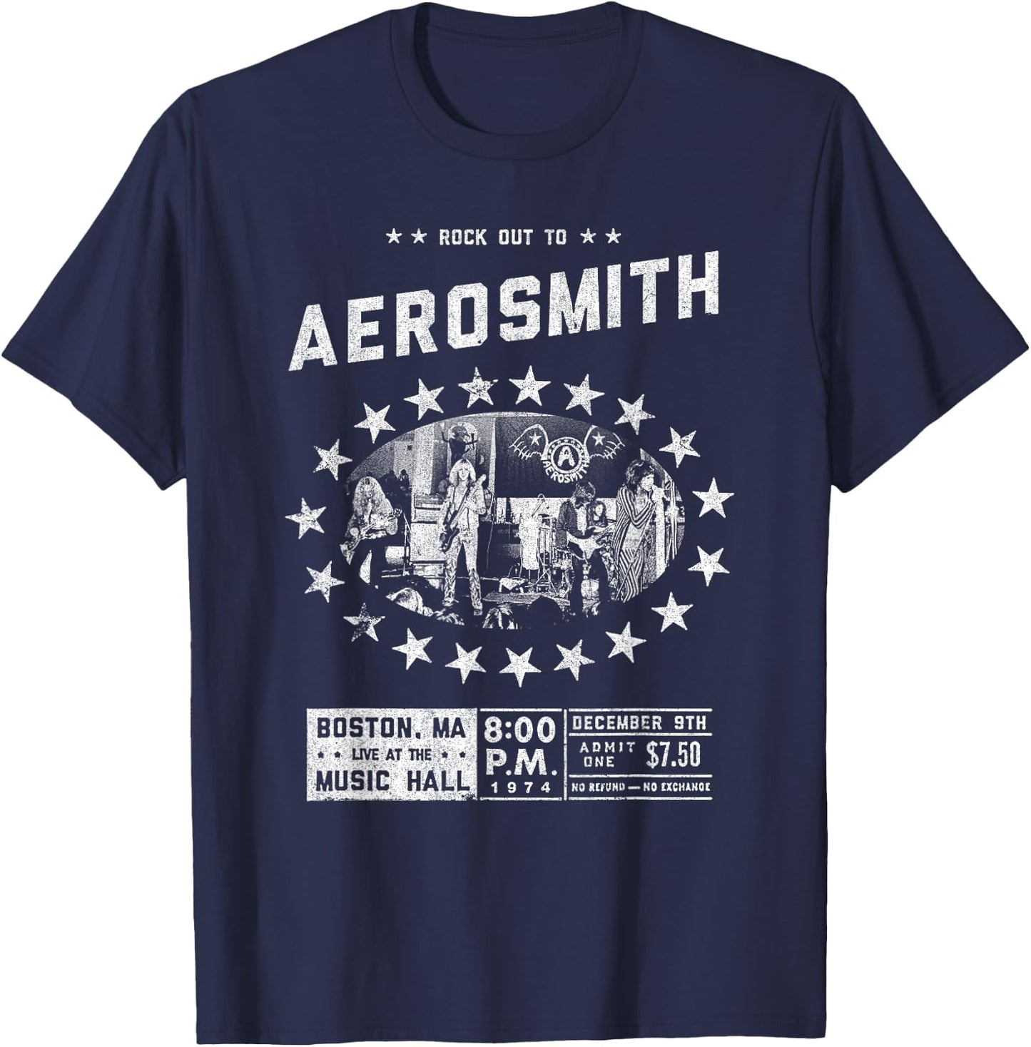 Aerosmith - Live at the Music Hall T-Shirt - T-Shirt | Navy