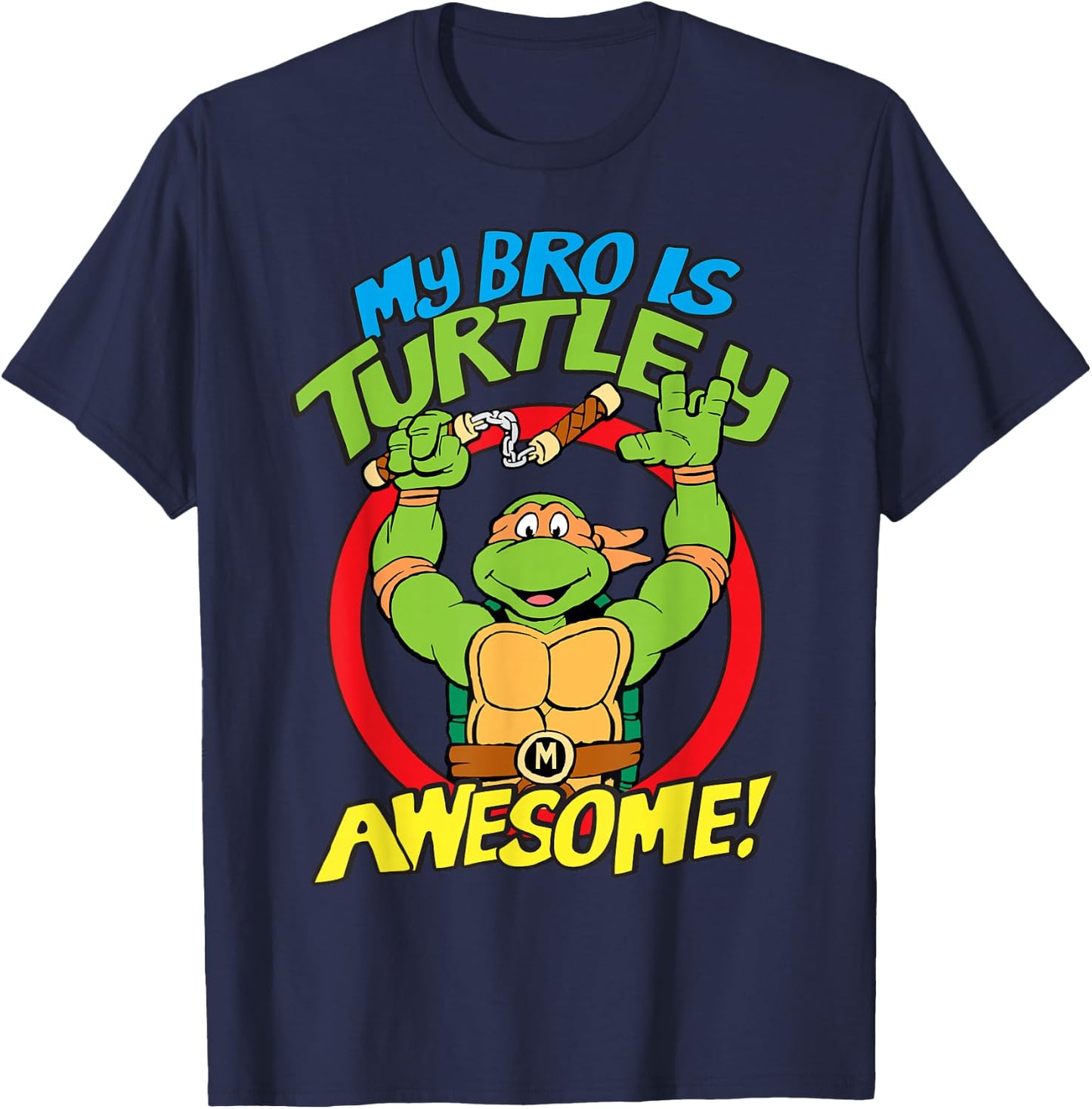 Teenage Mutant Ninja Turtles My Bro Is Awesome T-Shirt - T-Shirt | Navy