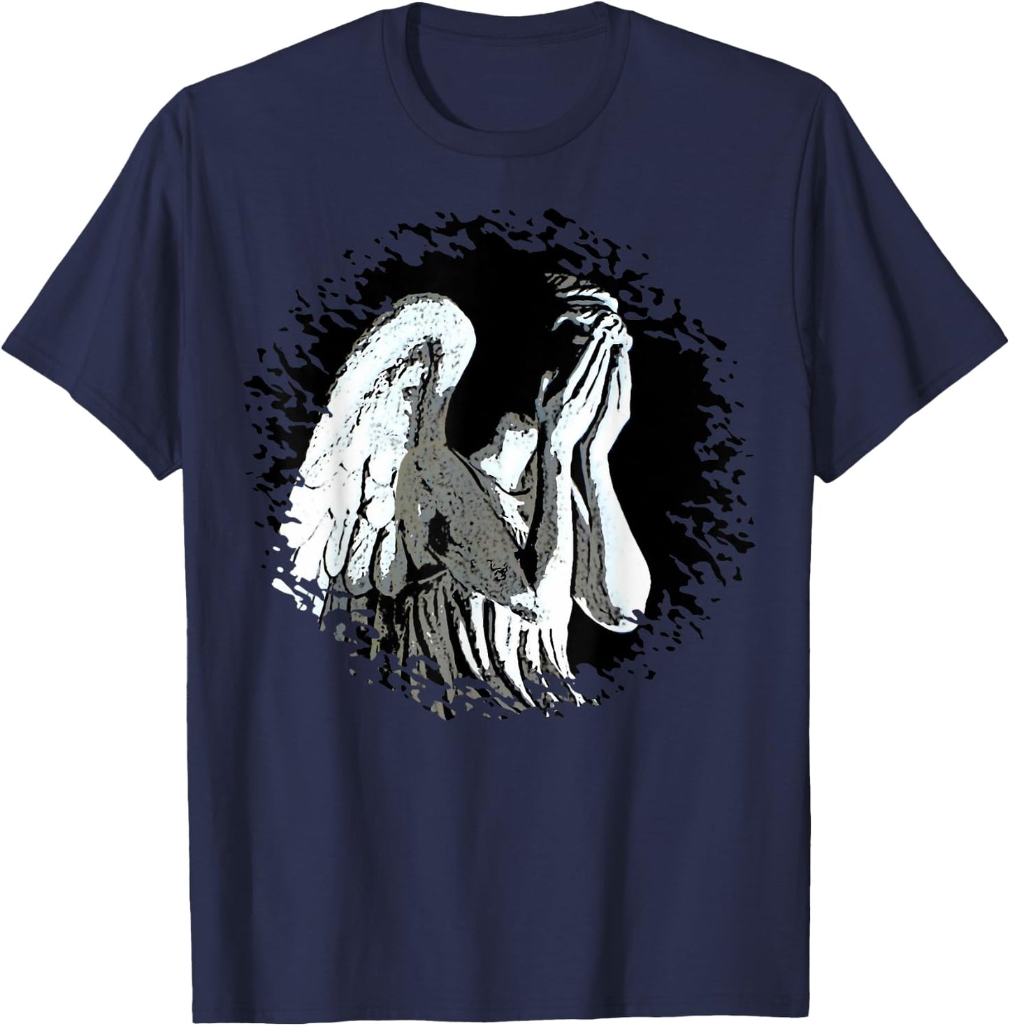 Alert - Weeping Angel - Don't Blink 1 - Sci Fi Fan T-Shirt - T-Shirt | Navy