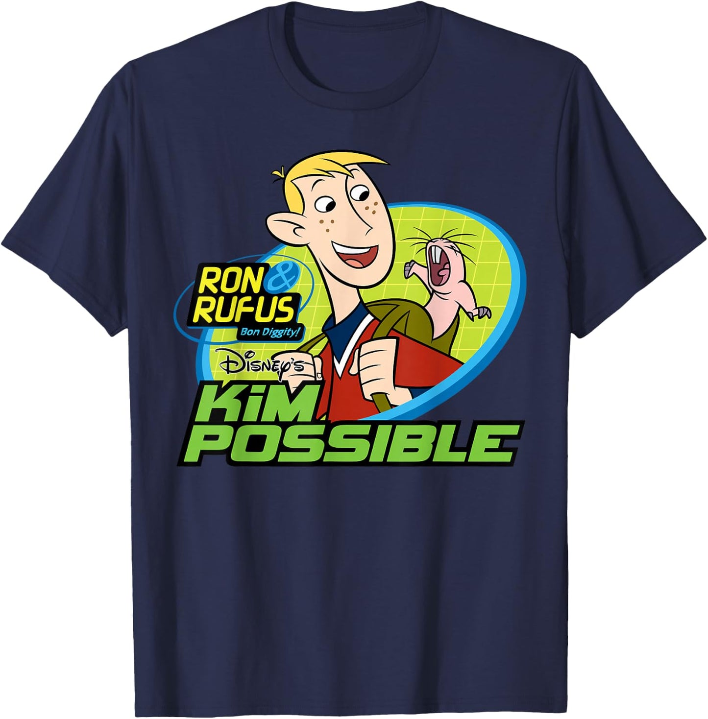 Kim Possible - Ron and Rufus Bon Diggity T-Shirt - T-Shirt | Navy