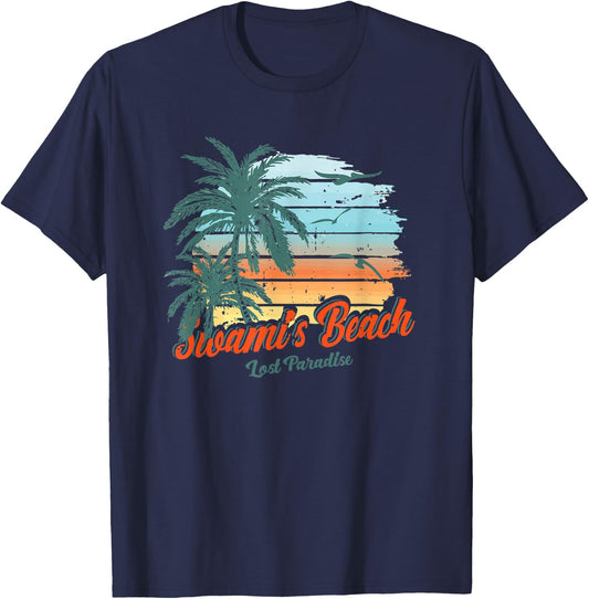 Swami's Beach Encinitas California Shirt Lost Paradise T-Shirt - T-Shirt | Navy