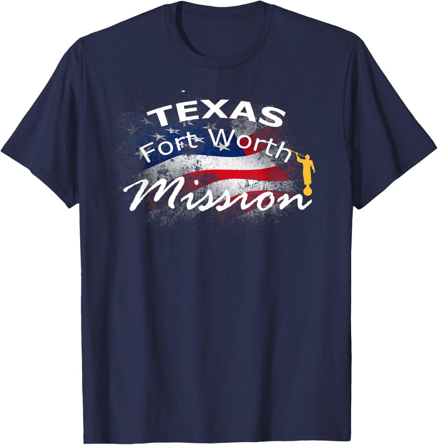 Texas Fort Worth Mormon LDS Mission Missionary Gift T-Shirt - T-Shirt | Navy