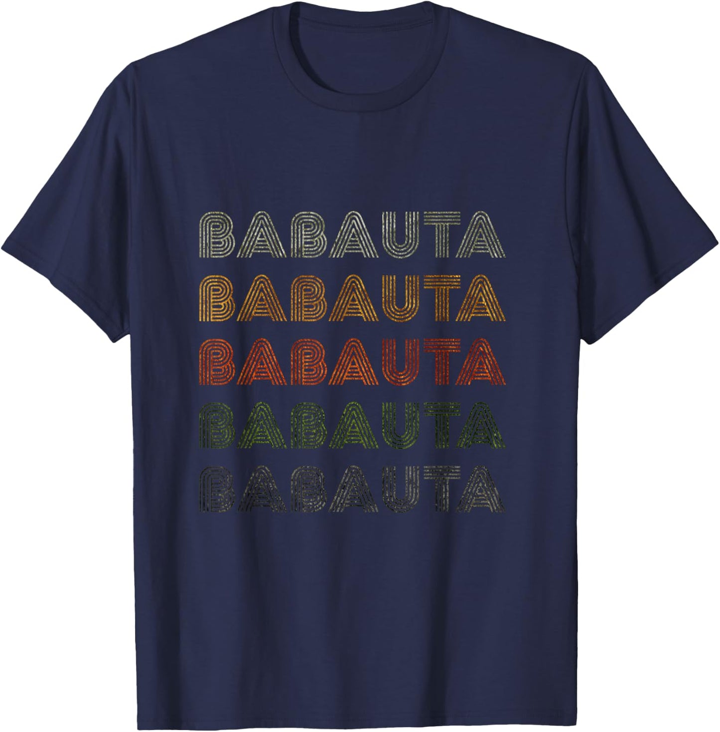 Love Heart Babauta Grunge Vintage Style Black Babauta T-Shirt - T-Shirt | Navy