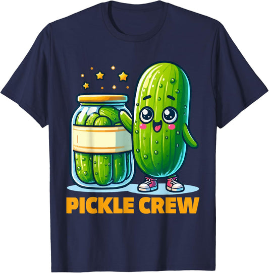 Pickle Crew Dill Cute Pickle Lover T-Shirt - T-Shirt | Navy