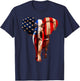 July 4th USA American Flag - African Elephant T-Shirt - T-Shirt | Navy