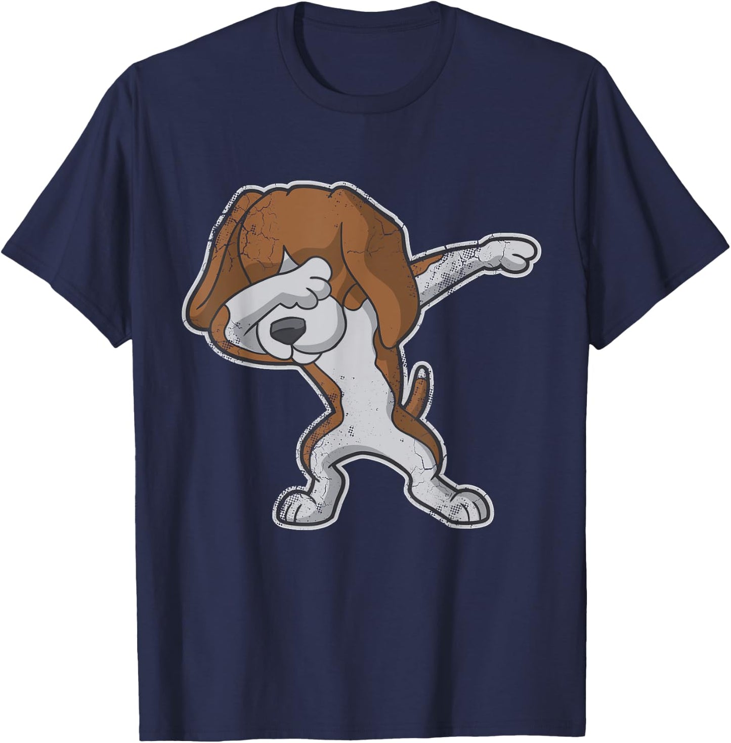 Beagle Dabbing Dog Dab Dance Women Girls Kids T-Shirt - T-Shirt | Navy