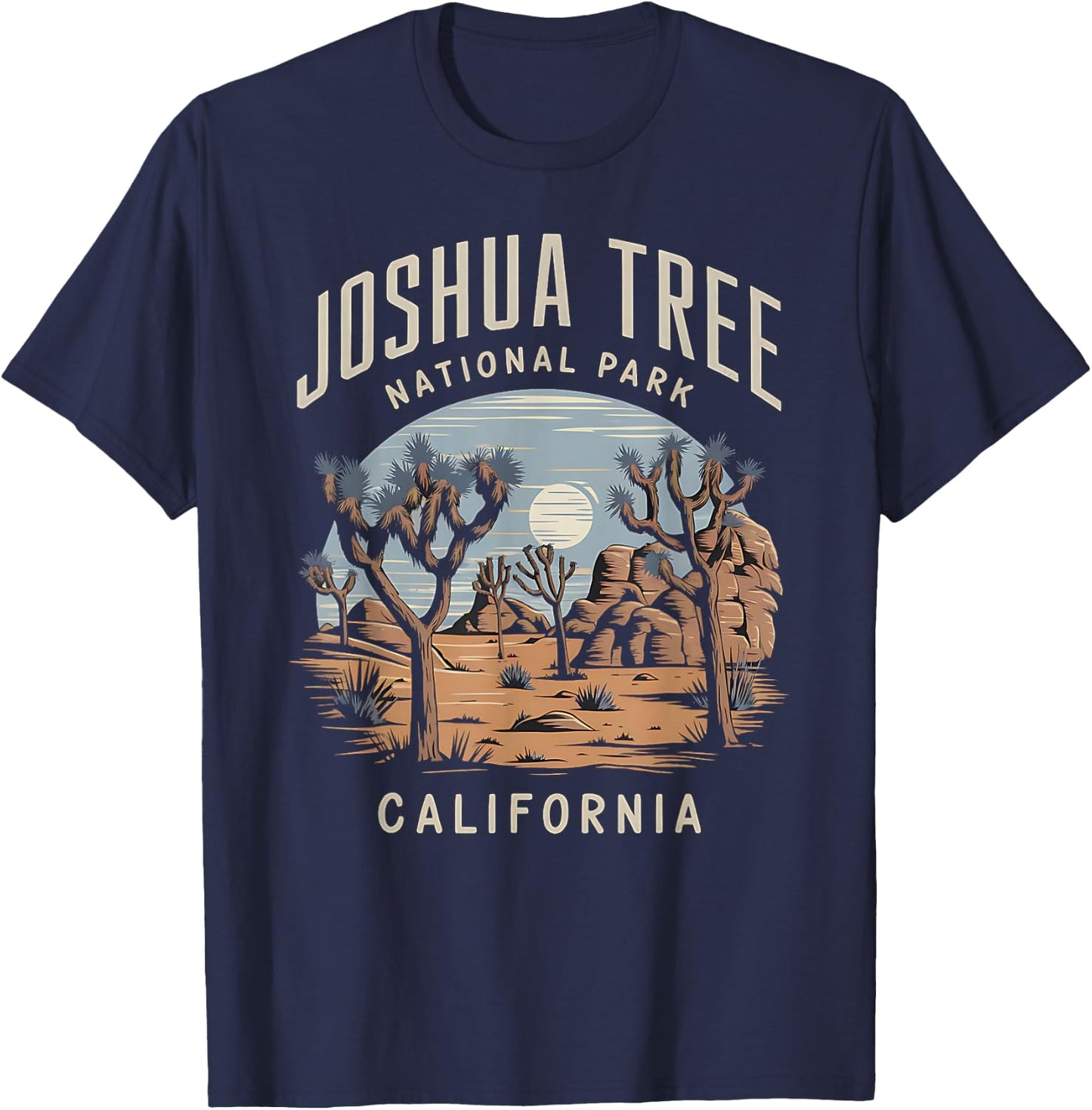 Discover the Beauty of Joshua Tree National Park California T-Shirt - T-Shirt | Navy