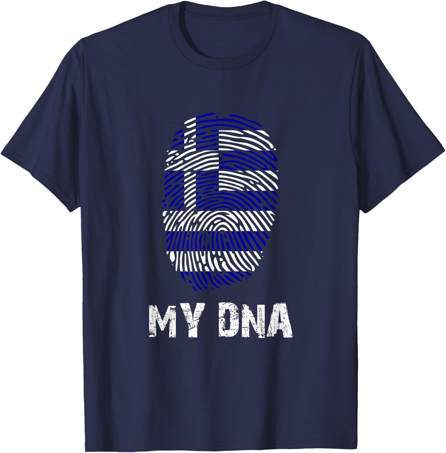DNA Greece Flag Shirt Greek Lovers Gift Men Women T-Shirt - T-Shirt | Navy