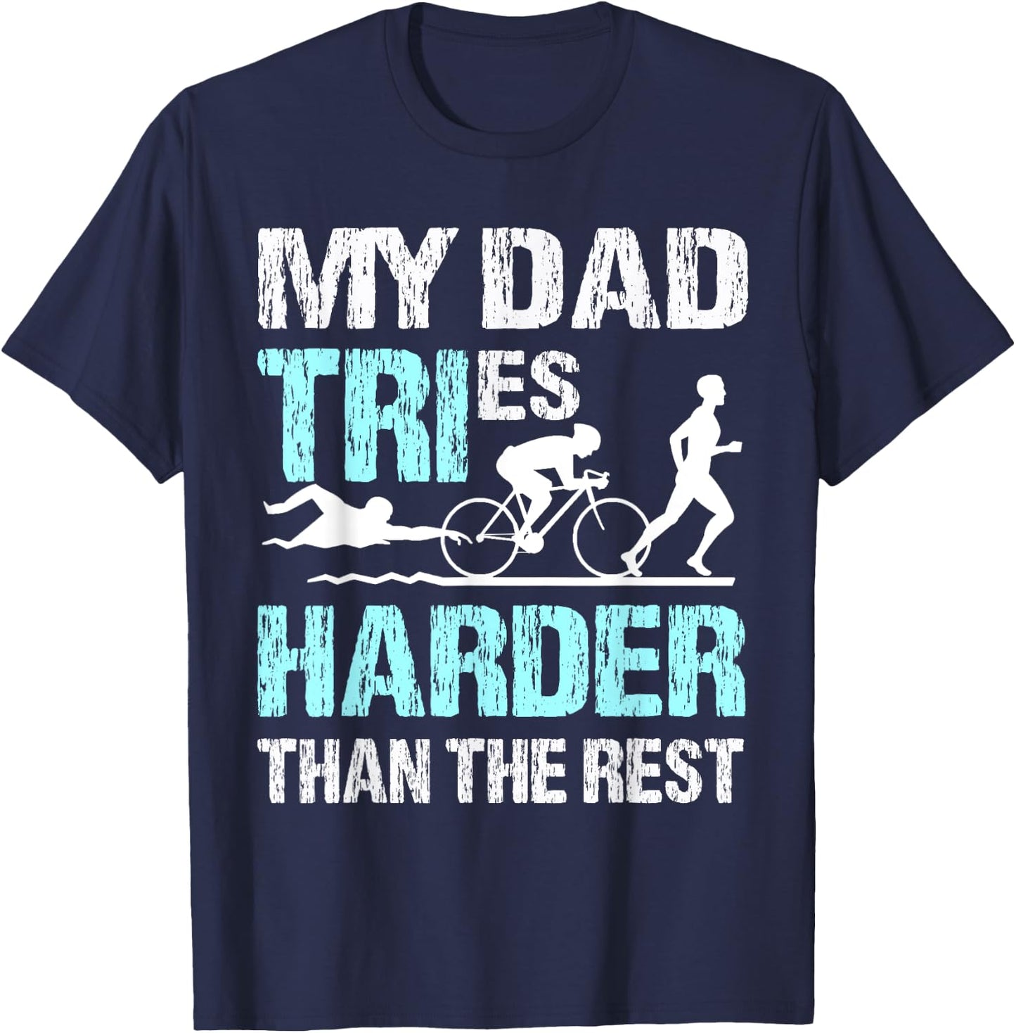 Triathlon dad - triathlon shirt T-Shirt - T-Shirt | Navy