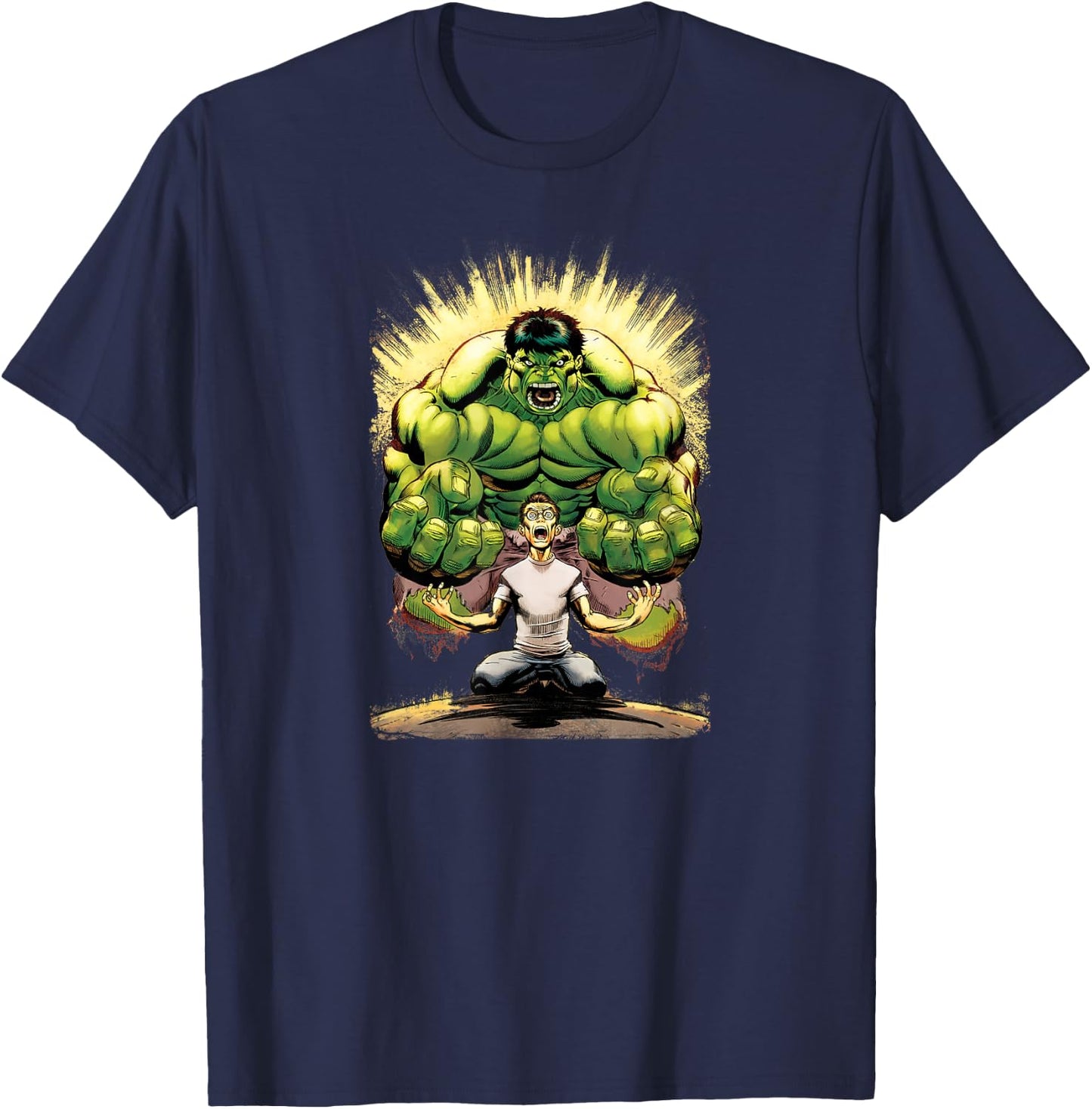 Marvel Hulk Insane in Both Bodies Graphic T-Shirt - T-Shirt | Navy