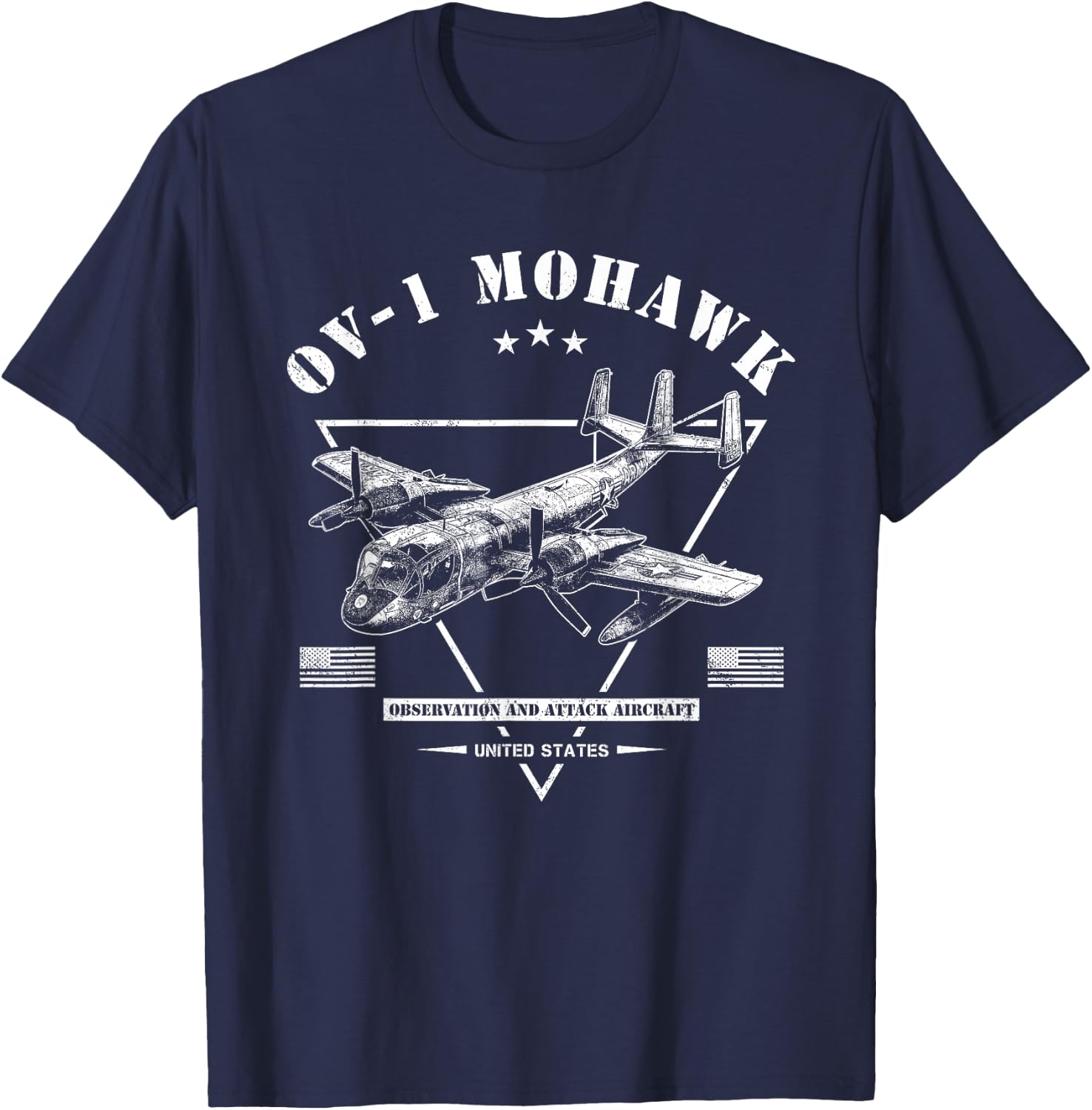 OV-1 Mohawk Aircraft T-Shirt - T-Shirt | Navy