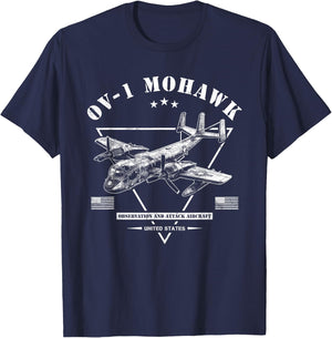OV-1 Mohawk Aircraft T-Shirt - T-Shirt | Navy