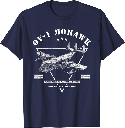 OV-1 Mohawk Aircraft T-Shirt - T-Shirt | Navy