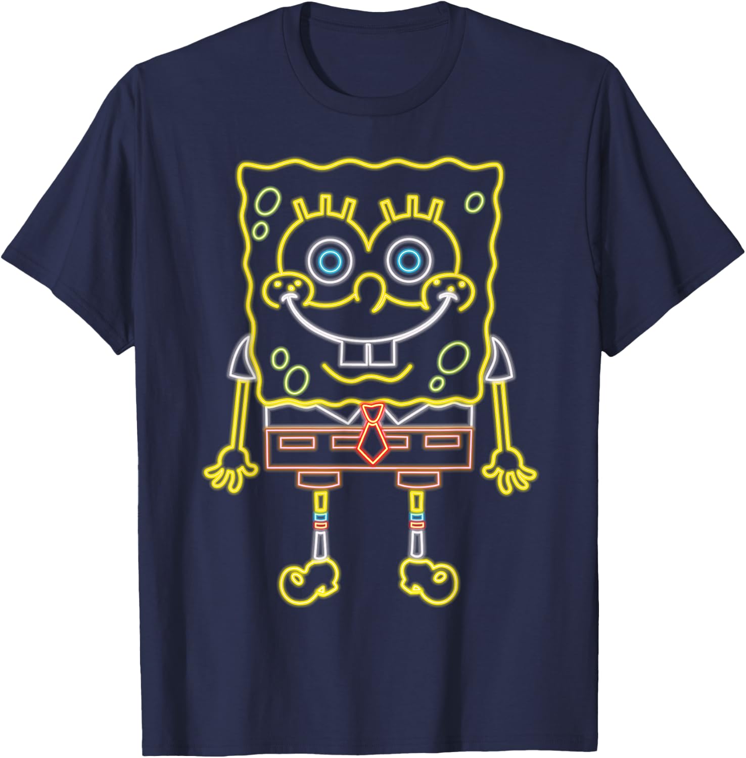 Neon Spongebob Squarepants T-Shirt - T-Shirt | Navy