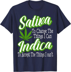 Funny Sativa Indica Change Marijuana Supporter Strain Gift T-Shirt - T-Shirt | Navy