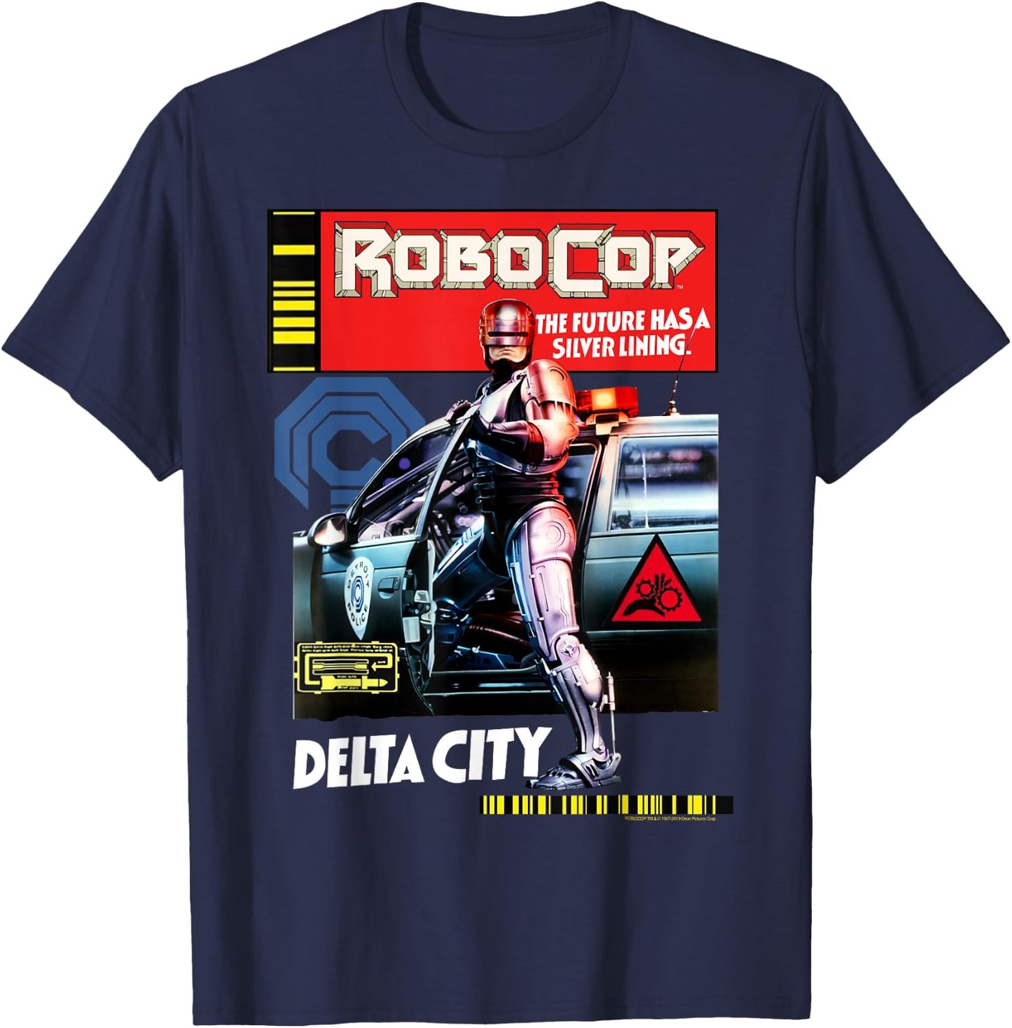 RoboCop Delta City Magazine Cover Poster T-Shirt - T-Shirt | Navy