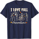 Funny Skeleton I Love Fall Prevention Fall Physical Therapy T-Shirt - T-Shirt | Navy