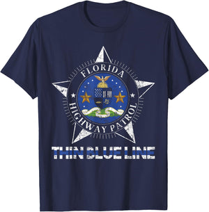 Florida Highway Patrol Shirt State Trooper Florida Shirt T-Shirt - T-Shirt | Navy