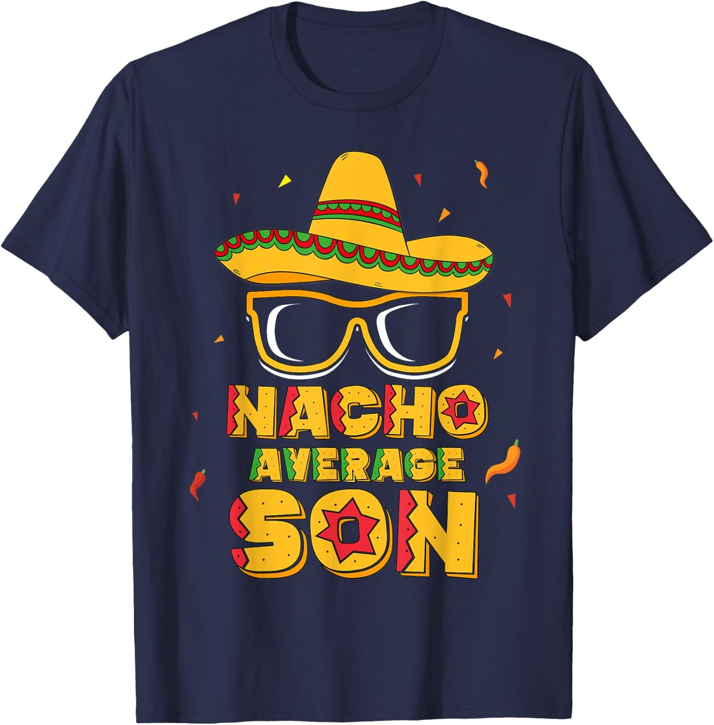 Nacho Average Son Cinco De Mayo Shirt Gift Boys Kids T-Shirt - T-Shirt | Navy