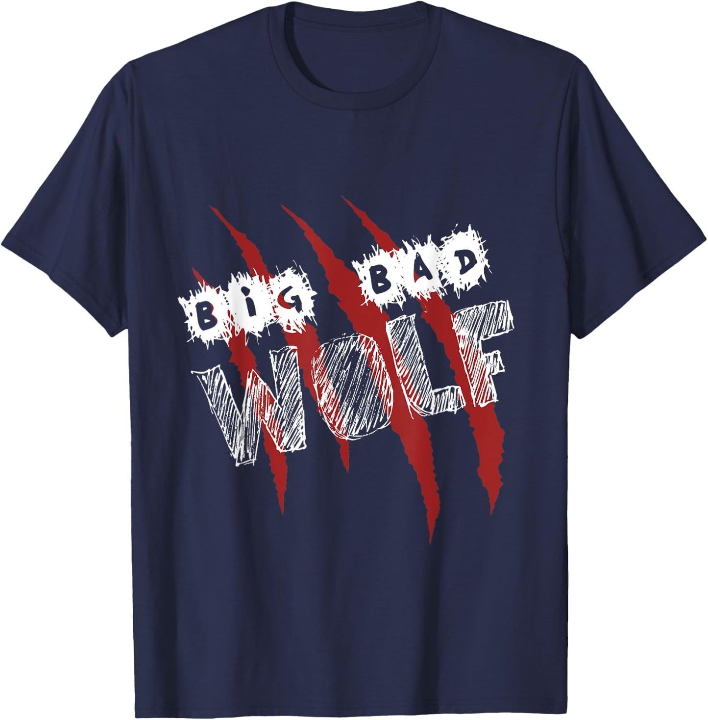 The Big Bad Wolf Shirt Halloween scary T-Shirt - T-Shirt | Navy