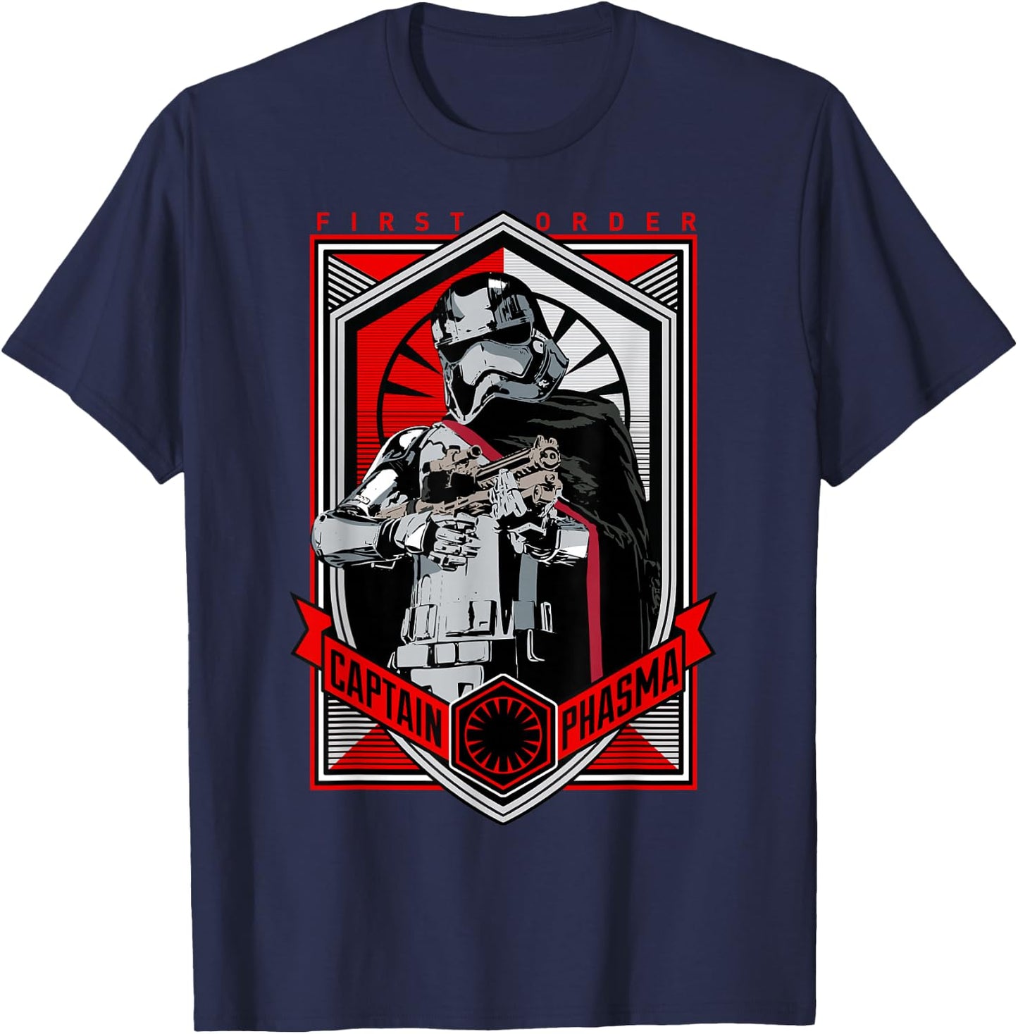 Star Wars The Force Awakens Captain Phasma First Order T-Shirt - T-Shirt | Navy