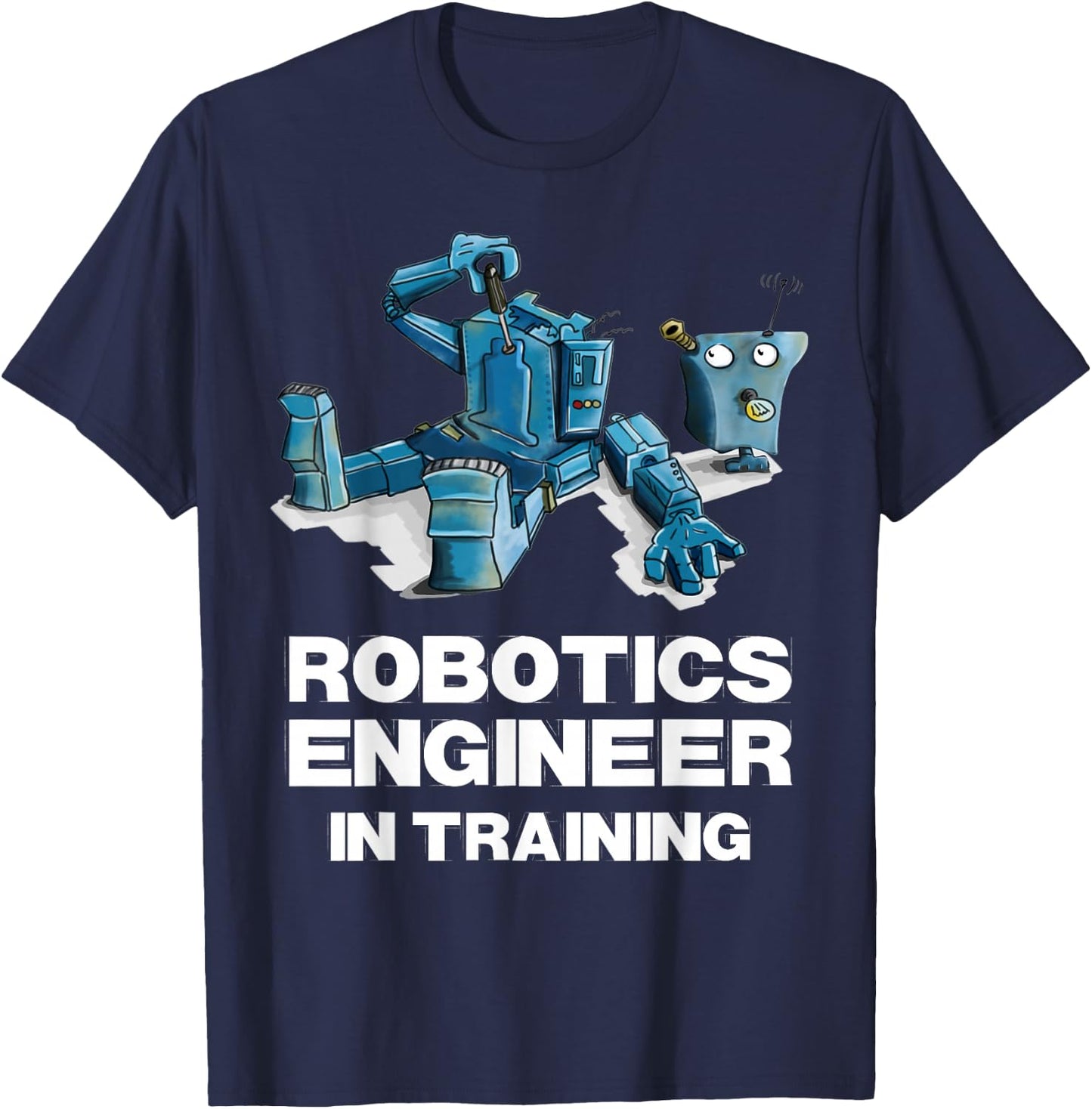 Funny Robot Shirt for Kids Robotics Engineer in Training T-Shirt - T-Shirt | Navy