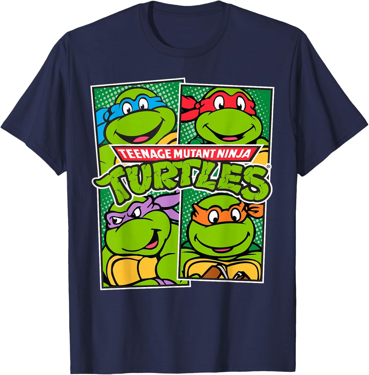 Teenage Mutant Ninja Turtles Paneled Characters T-Shirt - T-Shirt | Navy