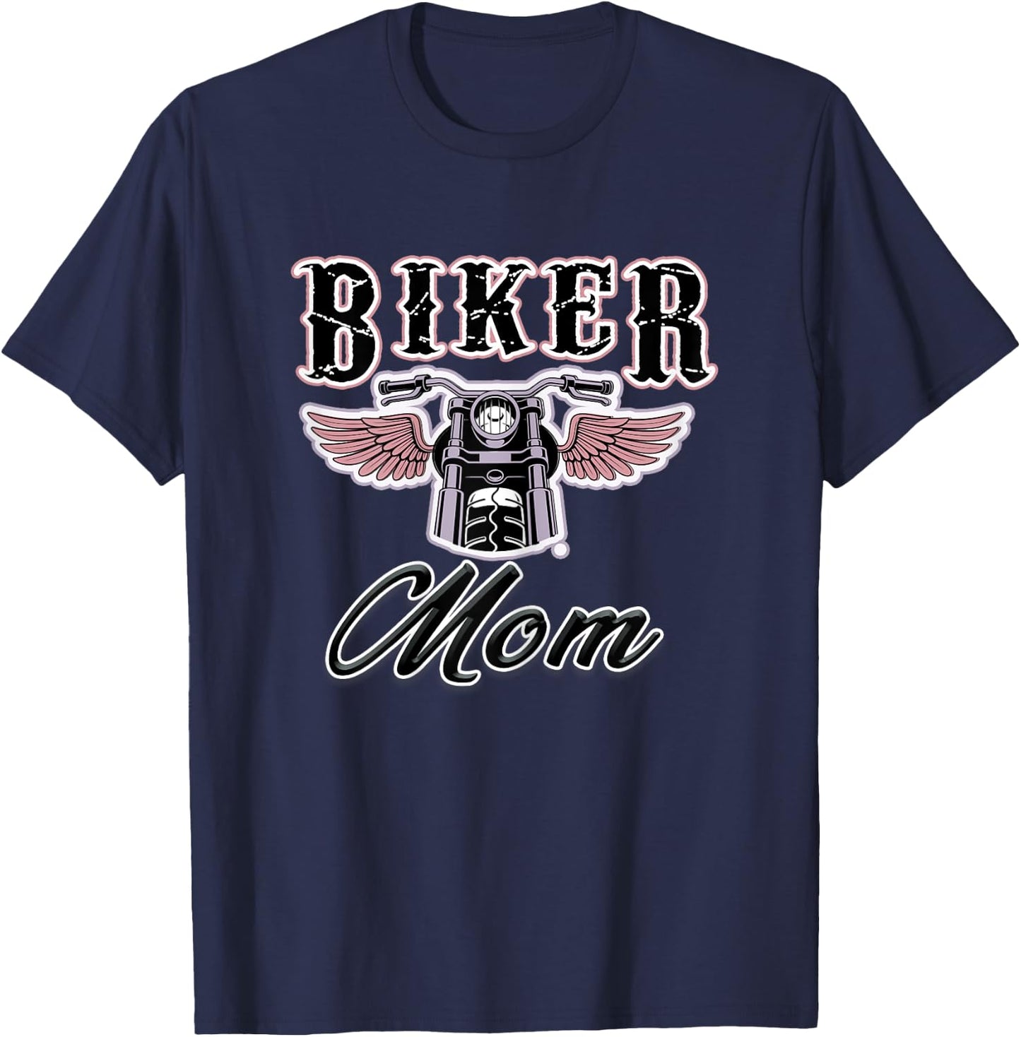 Motorcycle Mom Gift- Biker Mom T-Shirt - T-Shirt | Navy