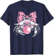 Crab Wearing Glasses and Blowing Pink Bubble Gum T-Shirt - T-Shirt | Navy