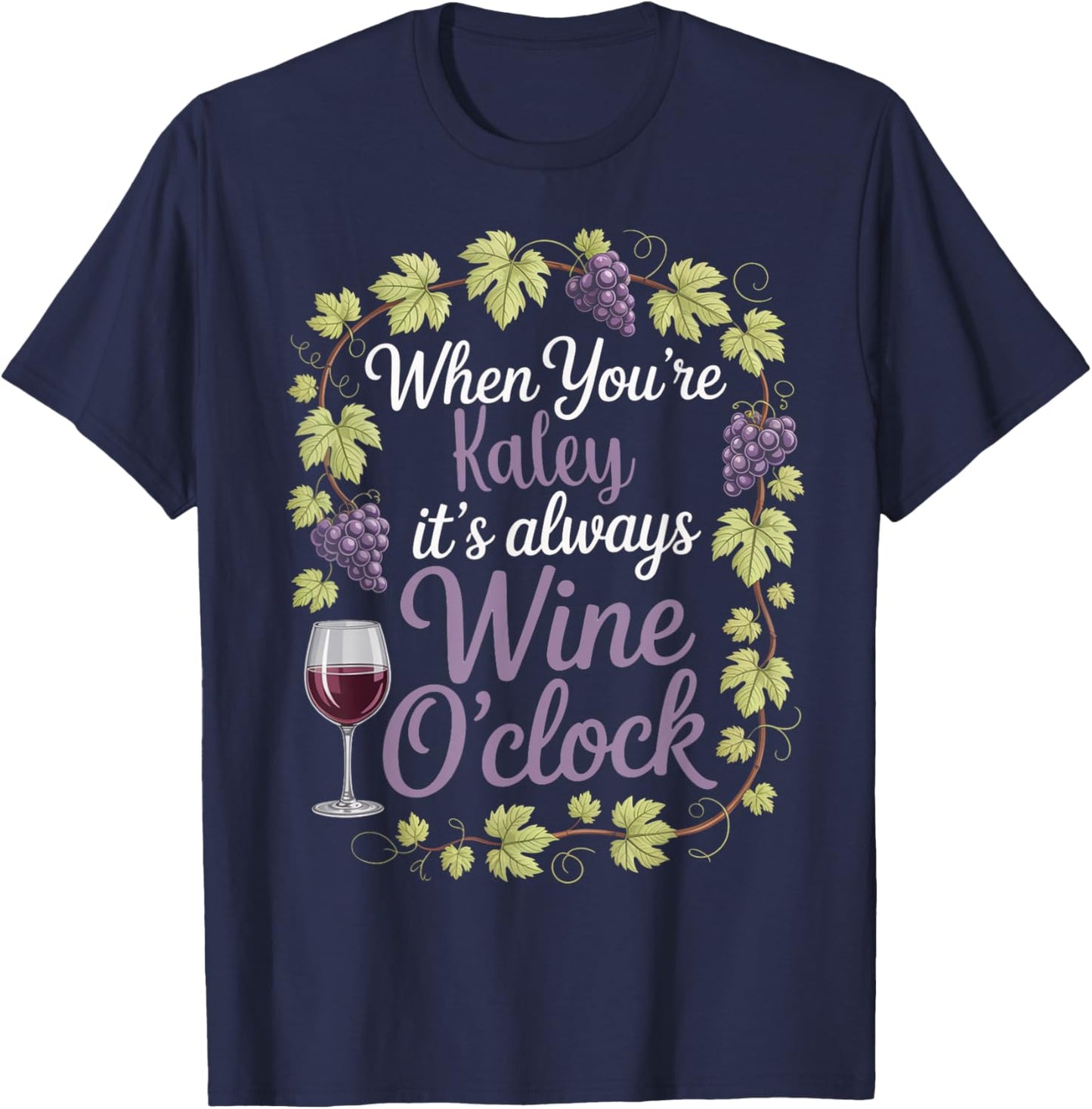 KALEY Personalized Women's Gift Custom KALEY T-Shirt - T-Shirt | Navy