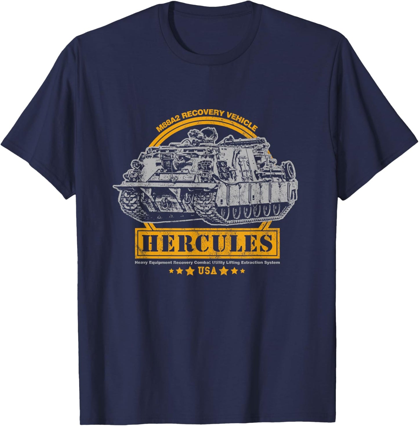 M88 Recovery Vehicle - M88A2 HERCULES ARV T-Shirt - T-Shirt | Navy