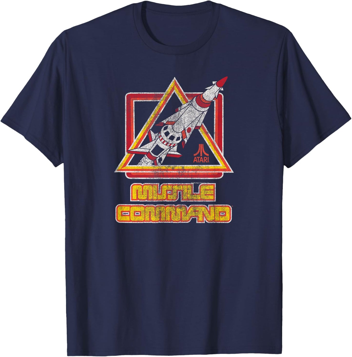Atari Missle Command Retro T-Shirt - T-Shirt | Navy
