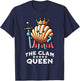 Clam Queen Funny Seafood Quote T-Shirt - T-Shirt | Navy
