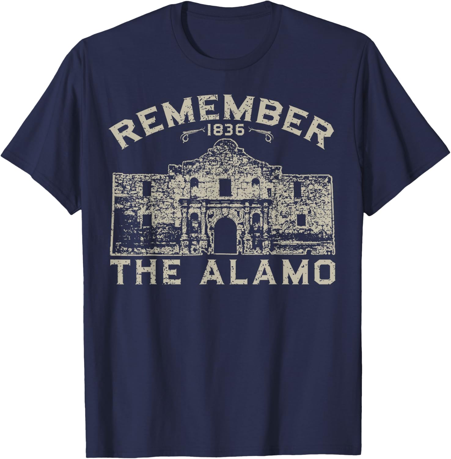 Remember the Alamo story of San Antonio Texas T-Shirt - T-Shirt | Navy