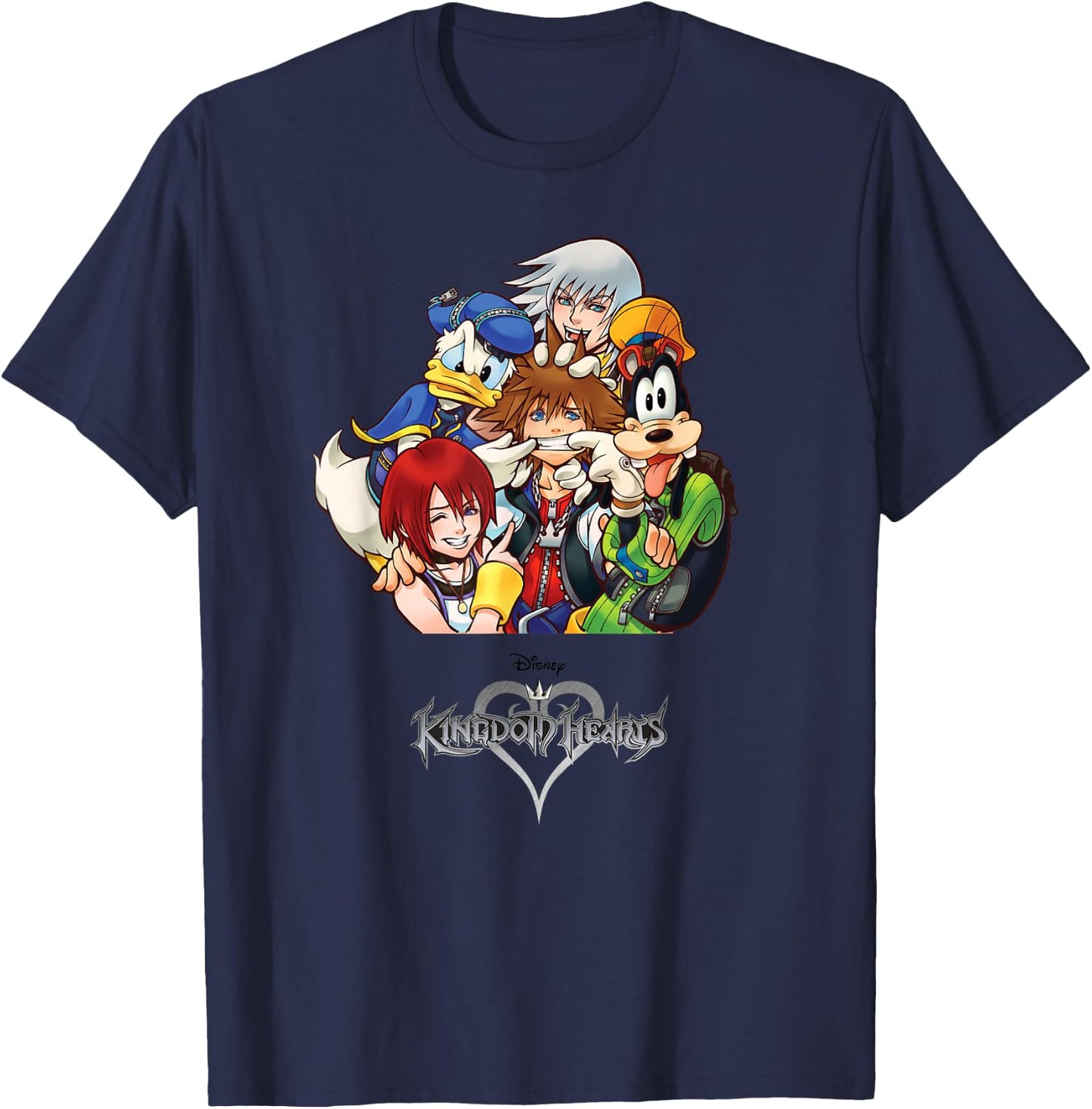 Disney Kingdom Hearts Group T-Shirt - T-Shirt | Navy