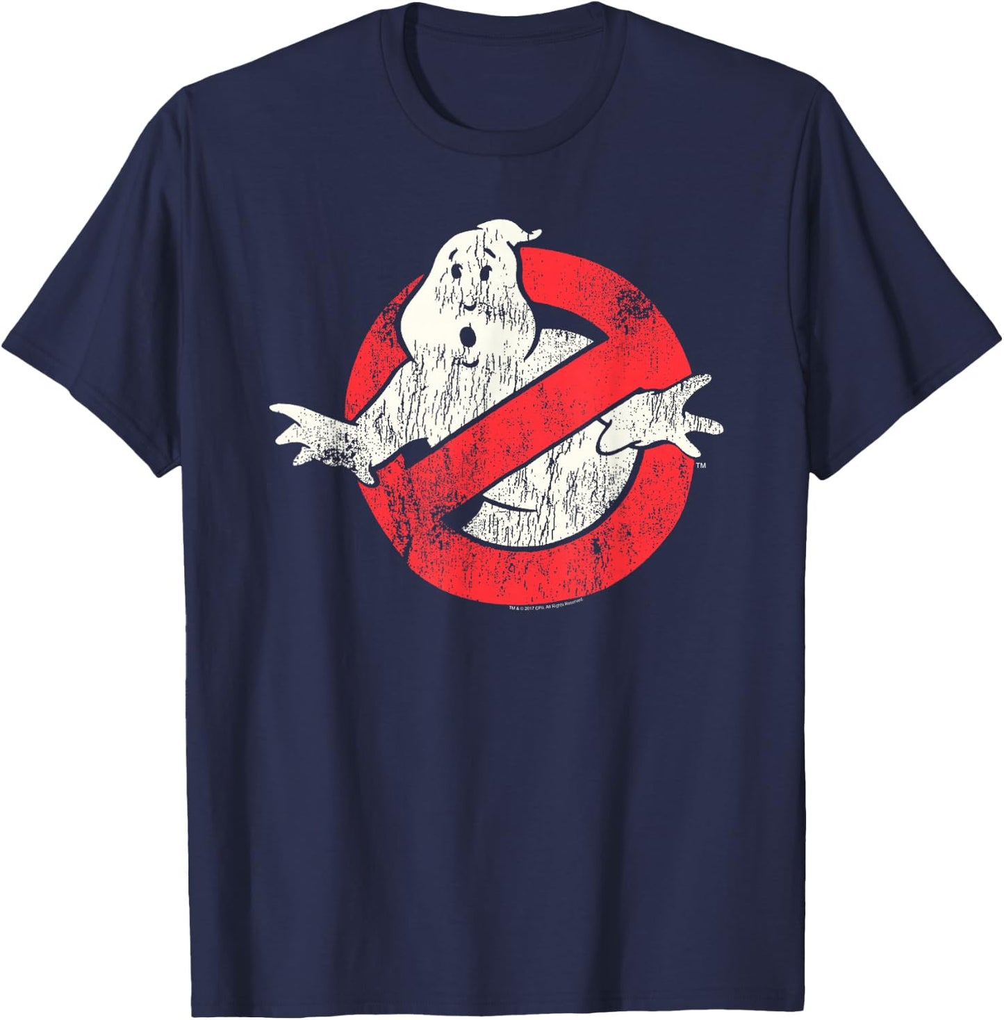 Ghostbusters Vintage Distressed No Ghost Logo Retro Movie T-Shirt - T-Shirt | Navy
