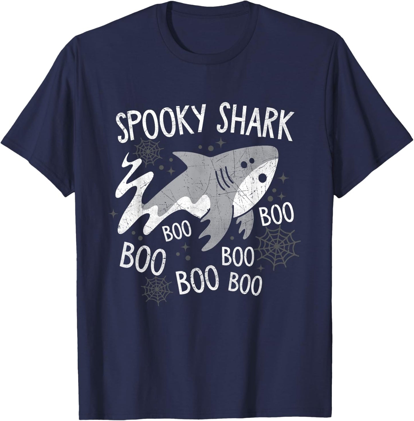 Spooky Shark Funny Halloween Shark Costume Top T-Shirt - T-Shirt | Navy