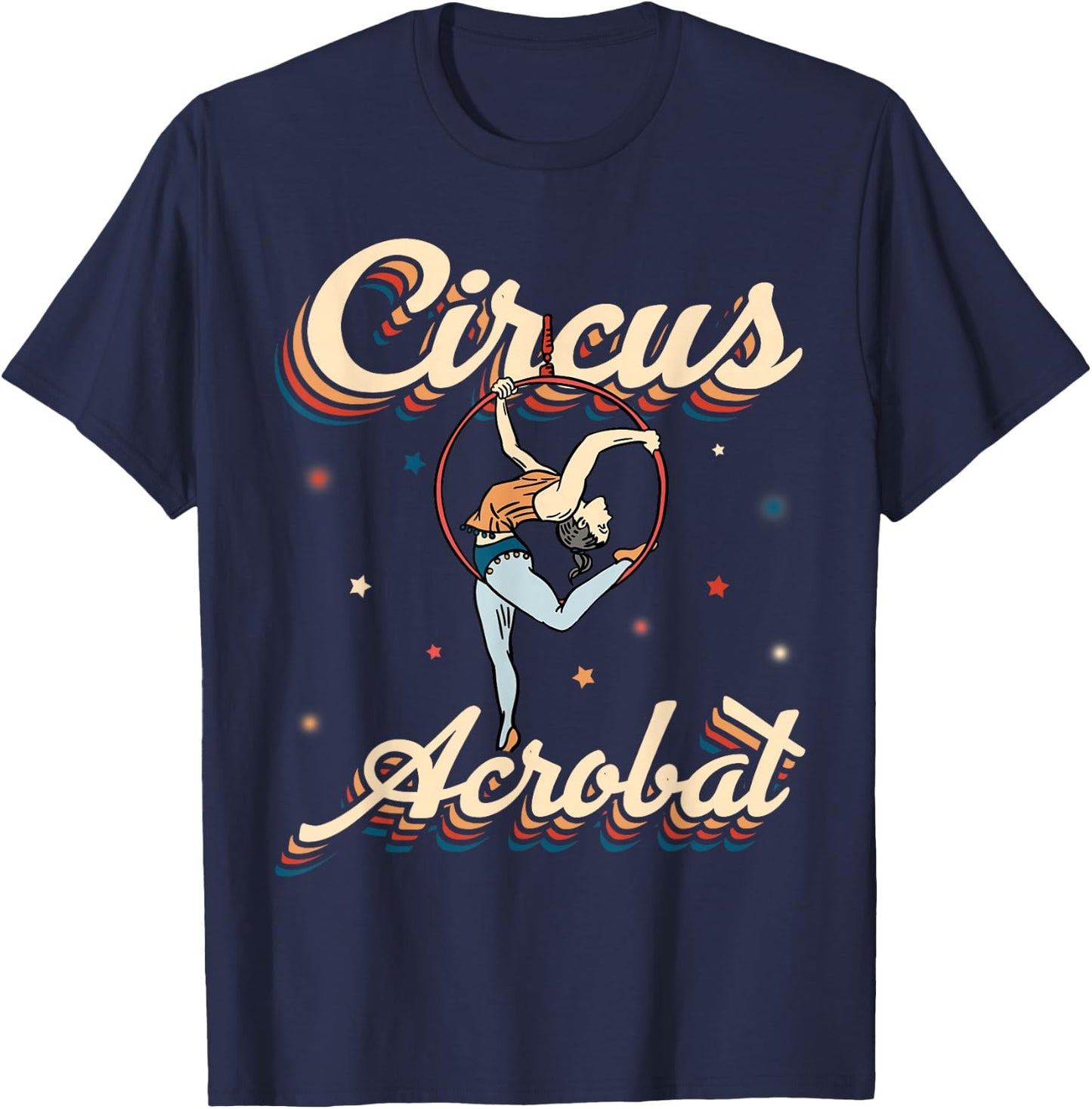 Circus Acrobat Vintage Circus Acrobat T-Shirt - T-Shirt | Navy