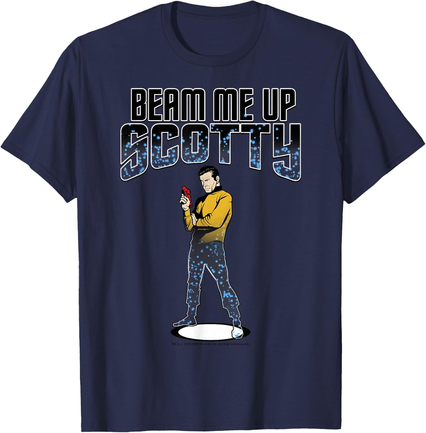 Star Trek The Original Series Beam Me Up Scotty T-Shirt - T-Shirt | Navy