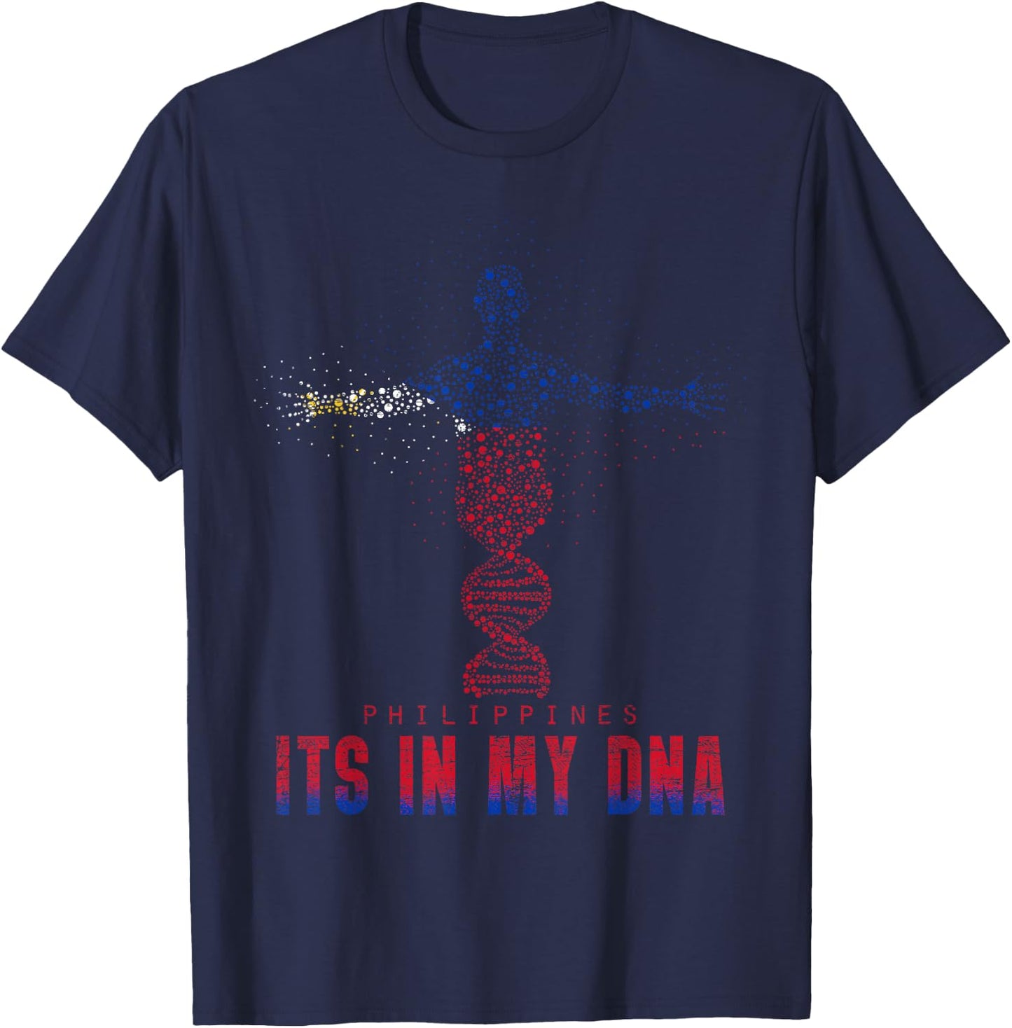 Filipino Its In My DNA Philippines T-Shirt - T-Shirt | Navy