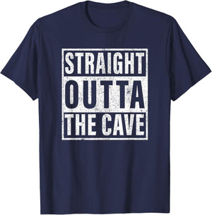 Straight Outta The Cave T-Shirt - T-Shirt | Navy