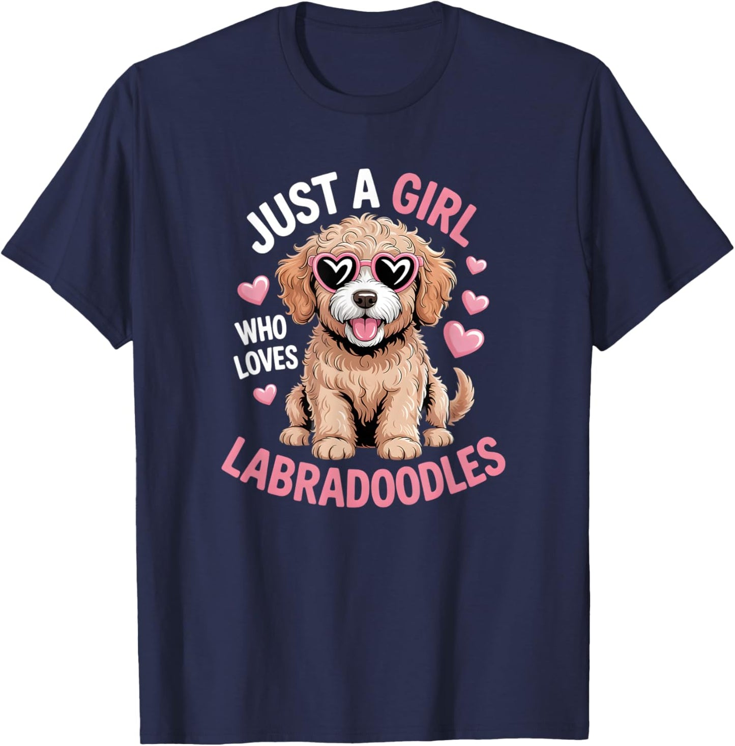 Girls Labradoodle T-Shirt - T-Shirt | Navy