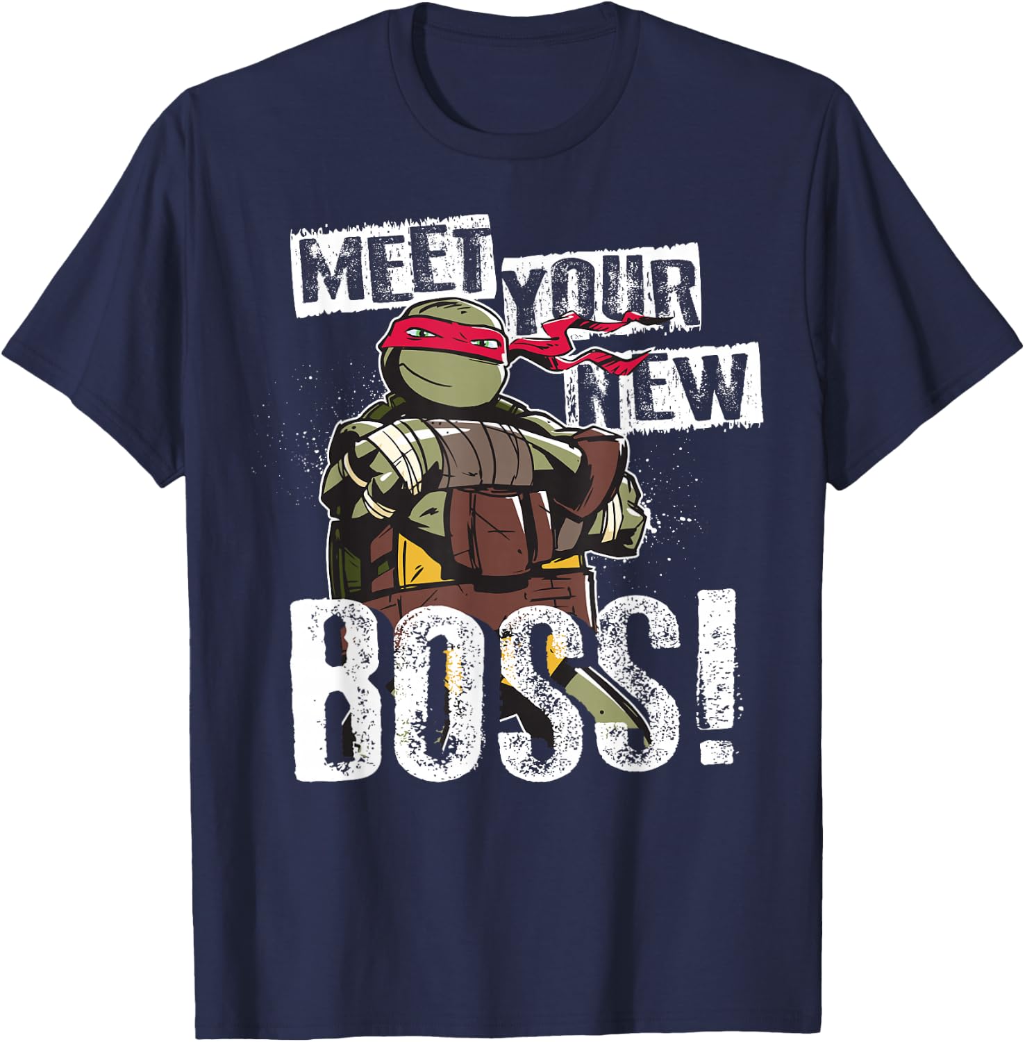 Teenage Mutant Ninja Turtles Meet Your New Boss Raphael T-Shirt - T-Shirt | Navy