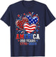 250th Anniversary America Flag Heart 250 Year Women Girls T-Shirt - T-Shirt | Navy