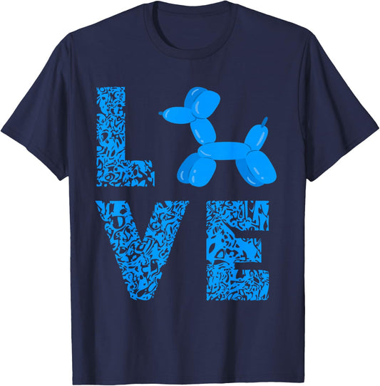 Leopard Dog Balloon Animal Balloons Twisting Balloon Artist T-Shirt - T-Shirt | Navy