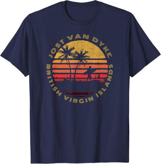 Jost Van Dyke, BVI - British Virgin Islands Souvenir T-Shirt - T-Shirt | Navy