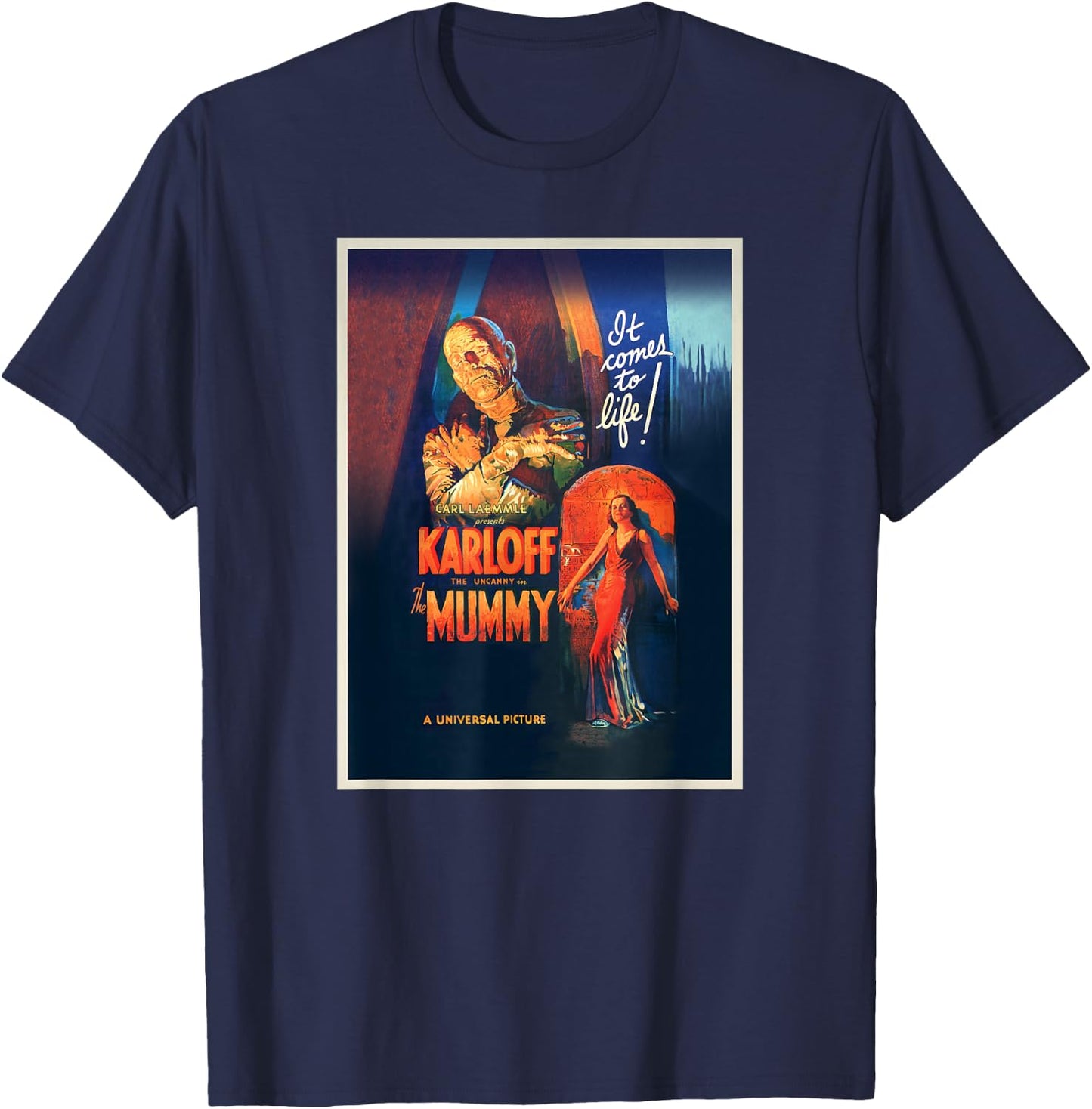 The Mummy Original Poster Art T-Shirt - T-Shirt | Navy