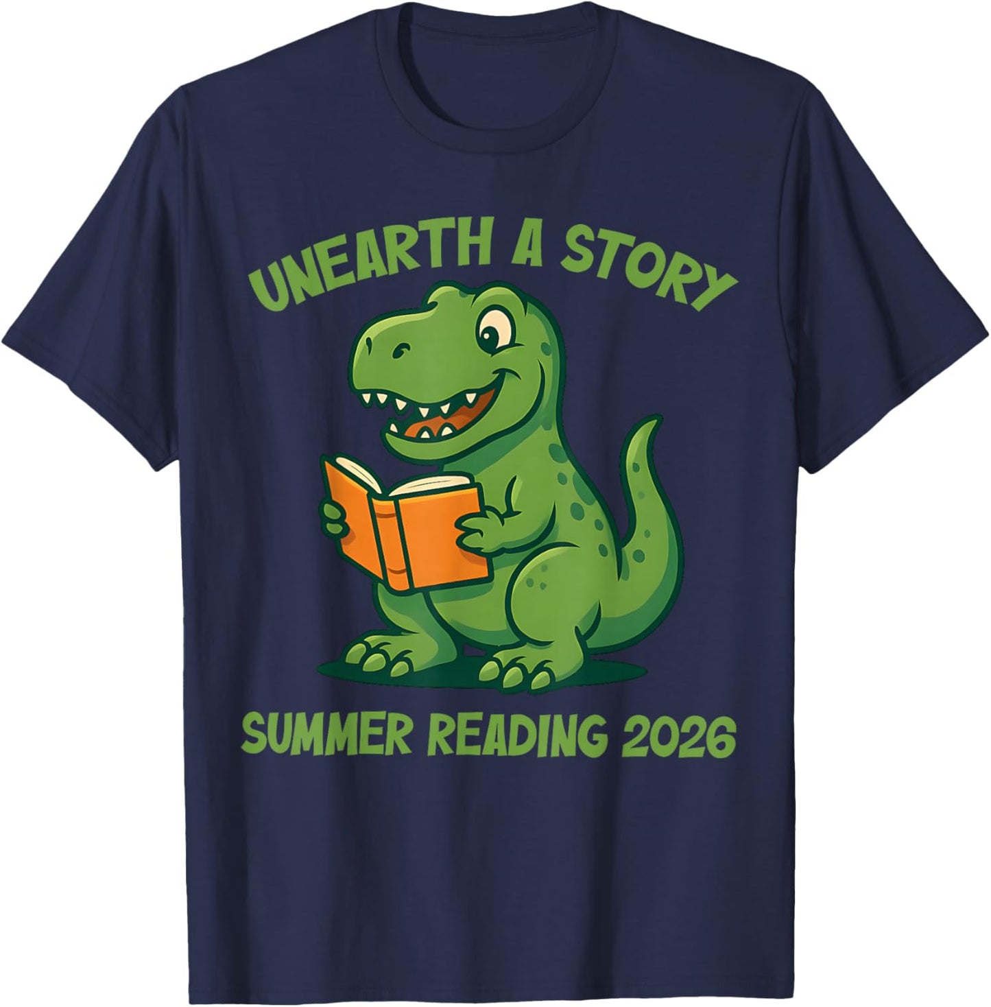 Unearth a Story Summer Reading 2026 Men Women Kids T-Shirt - T-Shirt | Navy